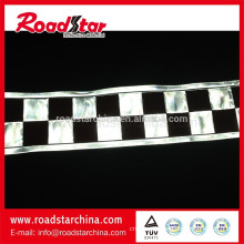 black and white reflective checker tape for clothing